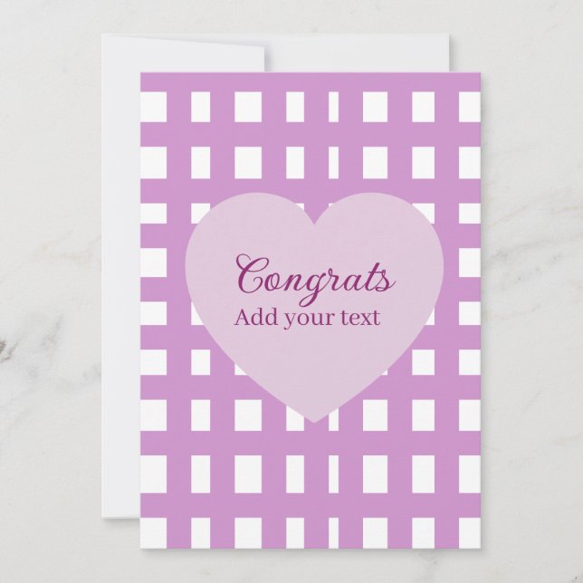 Simple minimal congratulations graduation purple s invitation (Front)