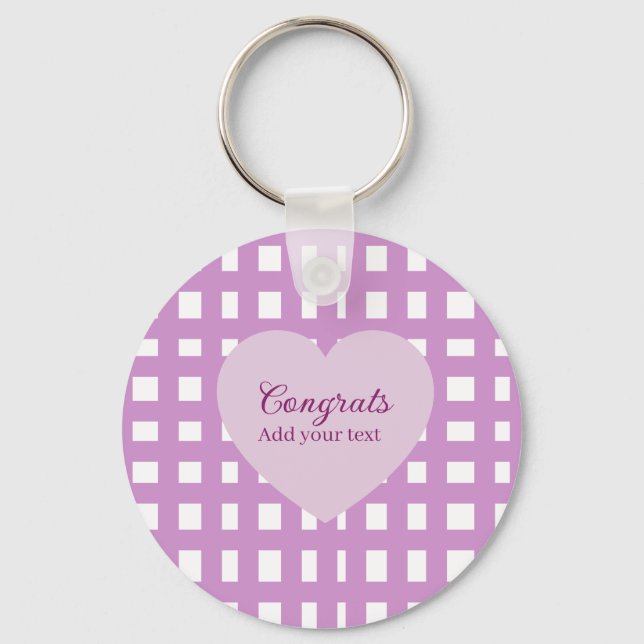 Simple minimal congratulations graduation purple s key ring (Front)