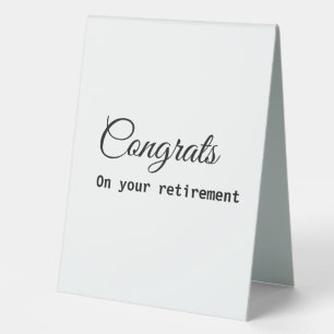 Simple minimal congratulations retirement add name