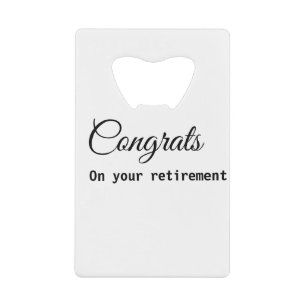 Simple minimal congratulations retirement add name