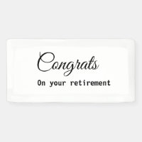 Simple minimal congratulations retirement add name