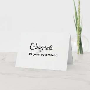 Simple minimal congratulations retirement add name foil holiday card