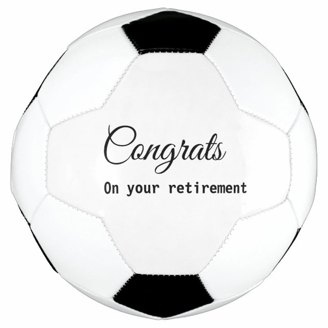 Simple minimal congratulations retirement add name football (Front)