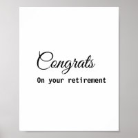 Simple minimal congratulations retirement add name
