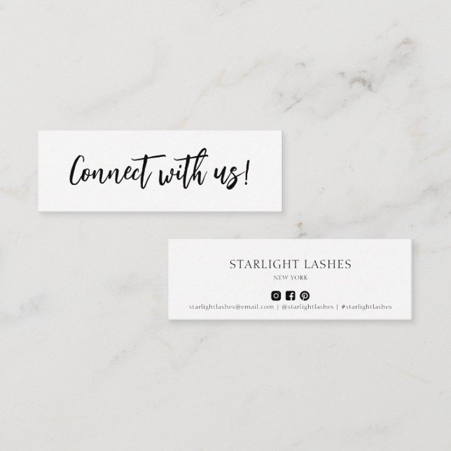 Simple Minimal Contact With Us Insert Card (Front/Back)