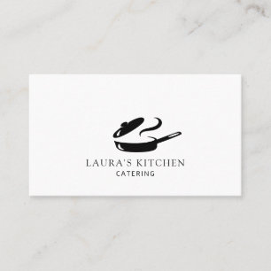 Simple Minimal Cooking Pot Catering Business Card
