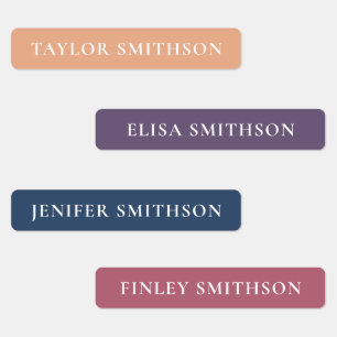   Simple Minimal Coral Navy Blue Girly Custom Name