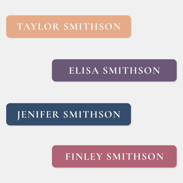   Simple Minimal Coral Navy Blue Girly Custom Name (Group)