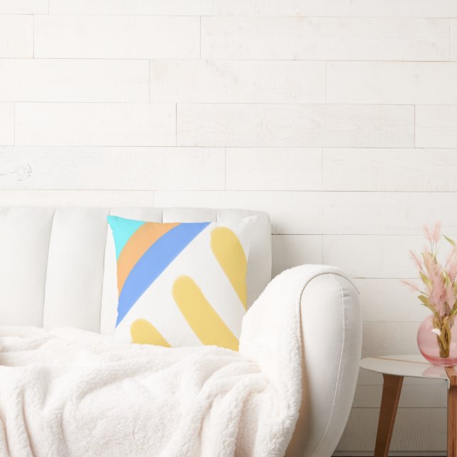 simple minimal custom add your logo address websit cushion (Couch)