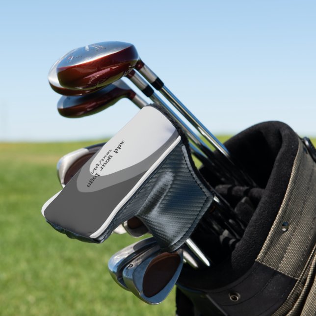 simple minimal custom add your logo address websit golf head cover (In Situ)