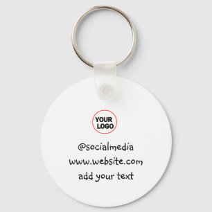 simple minimal custom add your logo address websit key ring