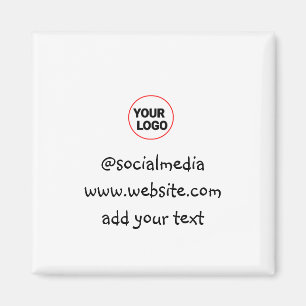 simple minimal custom add your logo address websit magnet