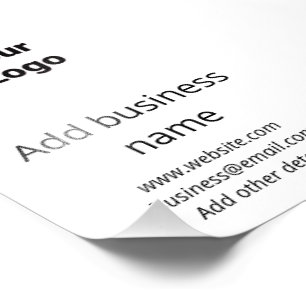 simple minimal custom add your logo address websit photo print