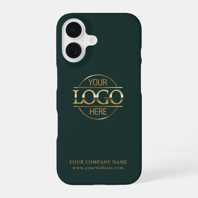 Simple Minimal Custom Business Company Logo iPhone 16 Case (Back)