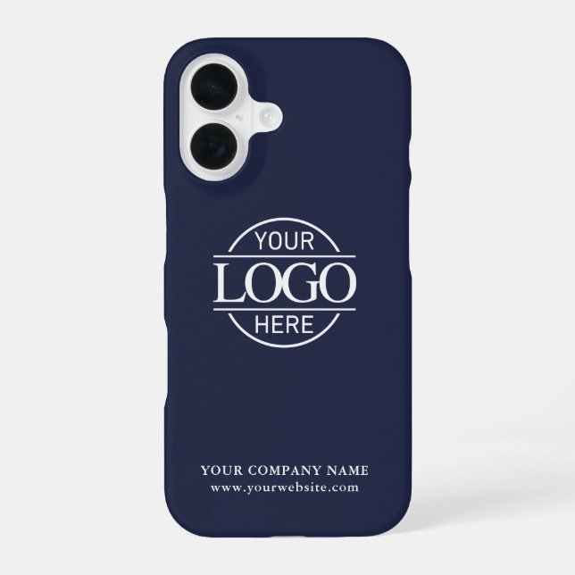 Simple Minimal Custom Business Company Logo iPhone 16 Case (Back)