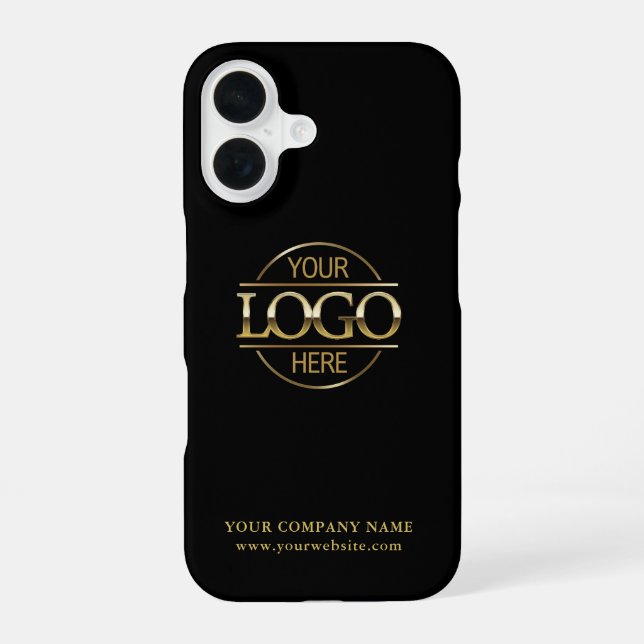 Simple Minimal Custom Business Company Logo iPhone 16 Case (Back)