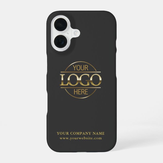 Simple Minimal Custom Business Company Logo iPhone 16 Case (Back)