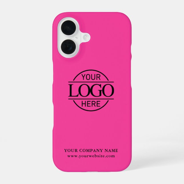 Simple Minimal Custom Business Company Logo iPhone 16 Case (Back)