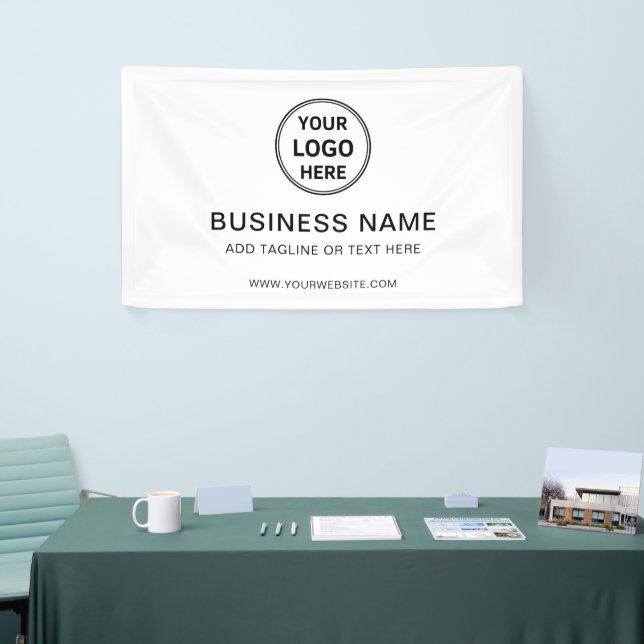 Simple Minimal Custom Logo Business Branding Banner (Tradeshow)