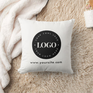 Simple Minimal Custom Logo & Text Business Company Cushion