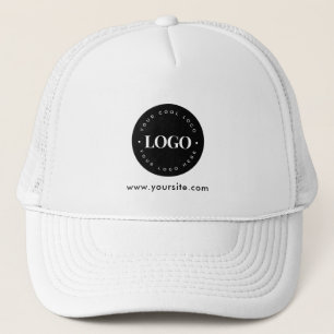 Simple Minimal Custom Logo & Text Business Staff Trucker Hat