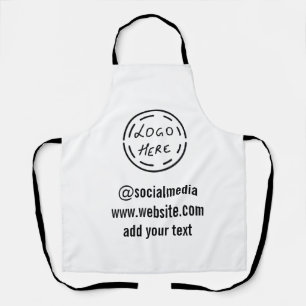 simple minimal custom watercolor add logo website  apron