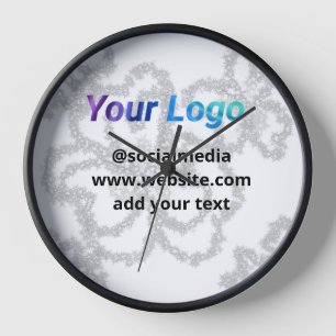 simple minimal custom watercolor add logo website  clock