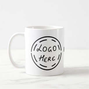simple minimal custom watercolor add logo website coffee mug