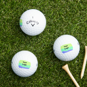 simple minimal custom watercolor add logo website golf balls