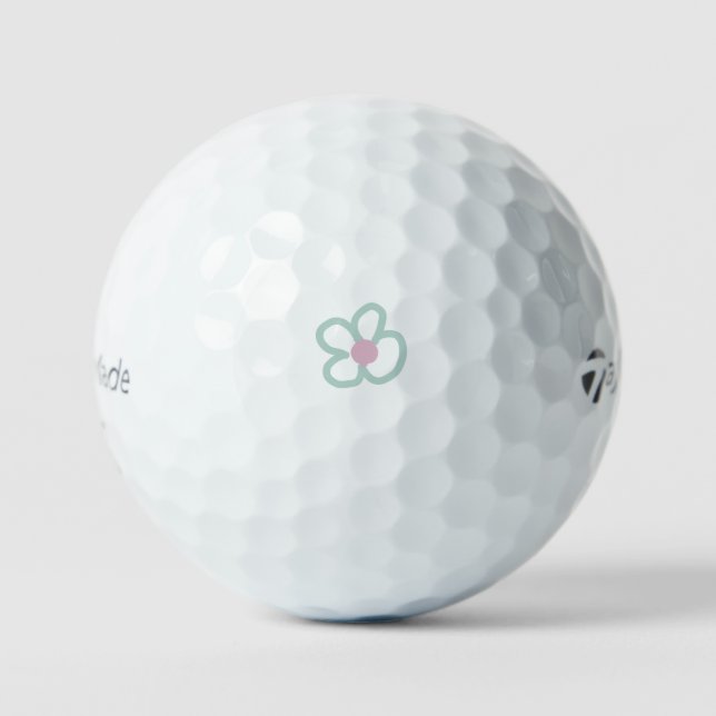simple minimal custom watercolor add logo website  golf balls (Front)