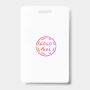 simple minimal custom watercolor add logo website ID badge