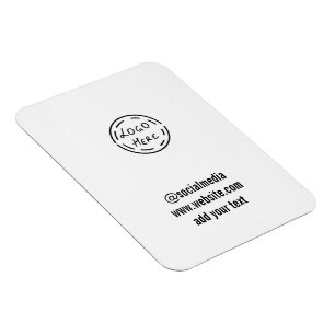 simple minimal custom watercolor add logo website  magnet
