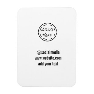 simple minimal custom watercolor add logo website magnet