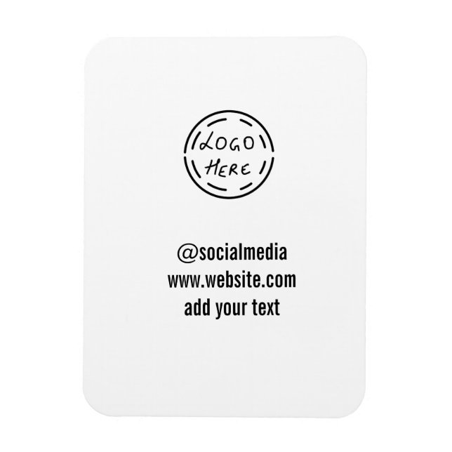 simple minimal custom watercolor add logo website  magnet (Vertical)