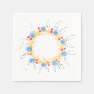 simple minimal custom watercolor add logo website napkin