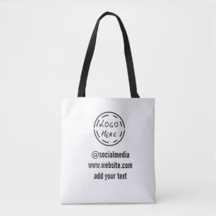 simple minimal custom watercolor add logo website tote bag