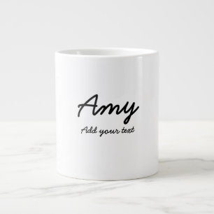 simple minimal customised name monogram classic  c large coffee mug