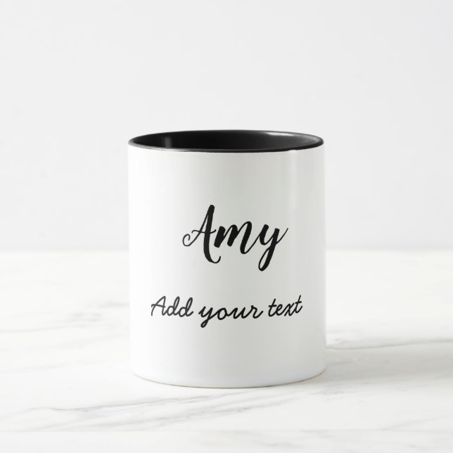 simple minimal customised name monogram classic  c mug (Center)