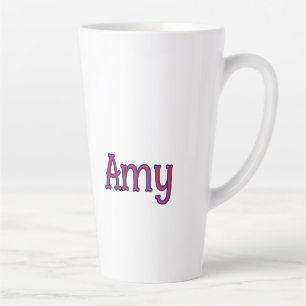 simple minimal customised name monogram classic latte mug