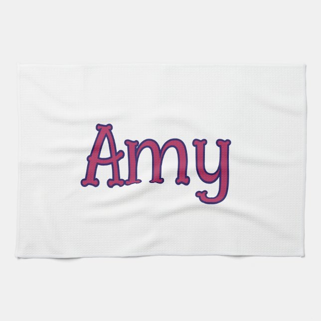 simple minimal customised name monogram classic    tea towel (Horizontal)