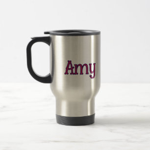 simple minimal customised name monogram classic travel mug