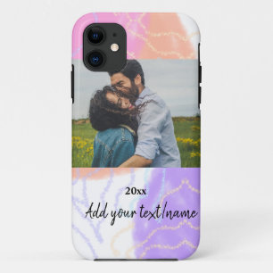 simple minimal customised name monogram couple th iPhone 11 case
