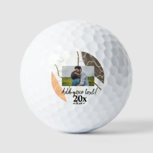simple minimal customised name monogram couple  th golf balls