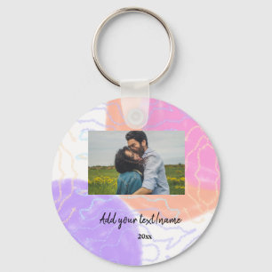 simple minimal customised name monogram couple th key ring