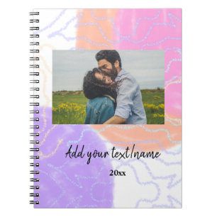 simple minimal customised name monogram couple th notebook