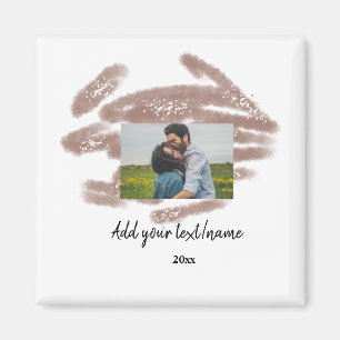 simple minimal customised name monogram text throw magnet
