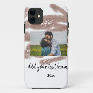 simple minimal customized name monogram text throw iPhone 11 case