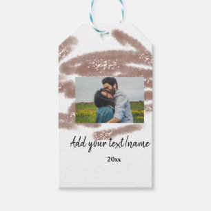 simple minimal customized name monogram text throw gift tags