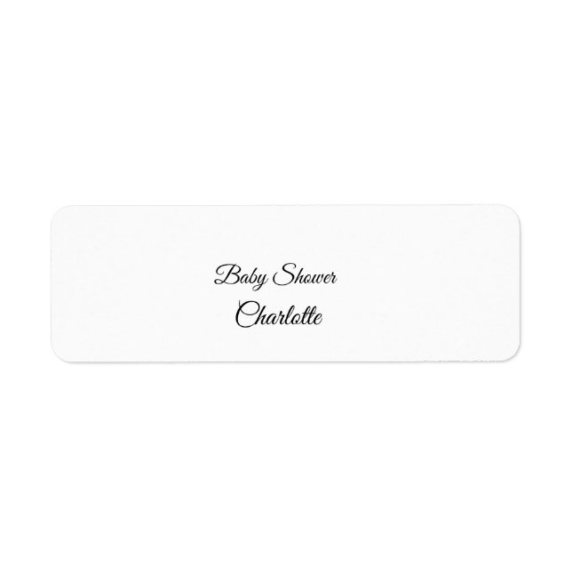 SIMPLE MINIMAL.CUTIE ADD NAME BABY baby shower Thr (Front)