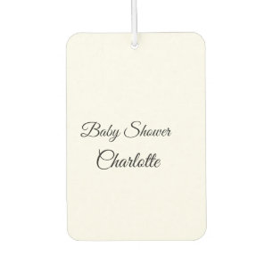 SIMPLE MINIMAL.CUTIE ADD NAME BABY baby shower Thr Car Air Freshener
